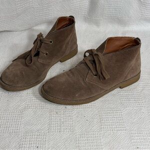 Lucky Brand Womens Size 8 B Brown Suede Laces Ankle Fashion Boots Booties‎